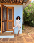 Lace Capris White