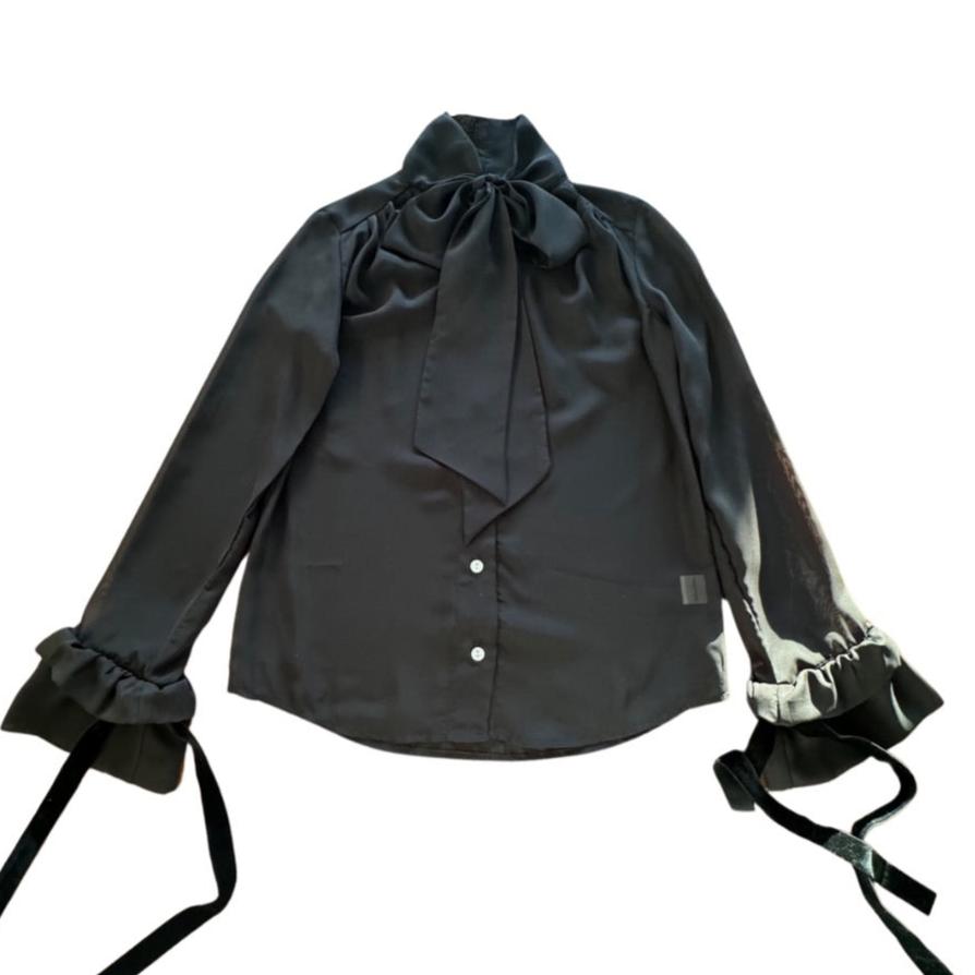 Drop Shoulder Pussy Bow Blouse | boohoo