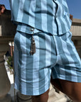 Azaka Shorts Blue Stripe- Pre-Order