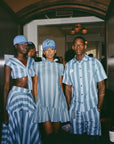 Azaka Button Up Blue Stripe- Pre Order