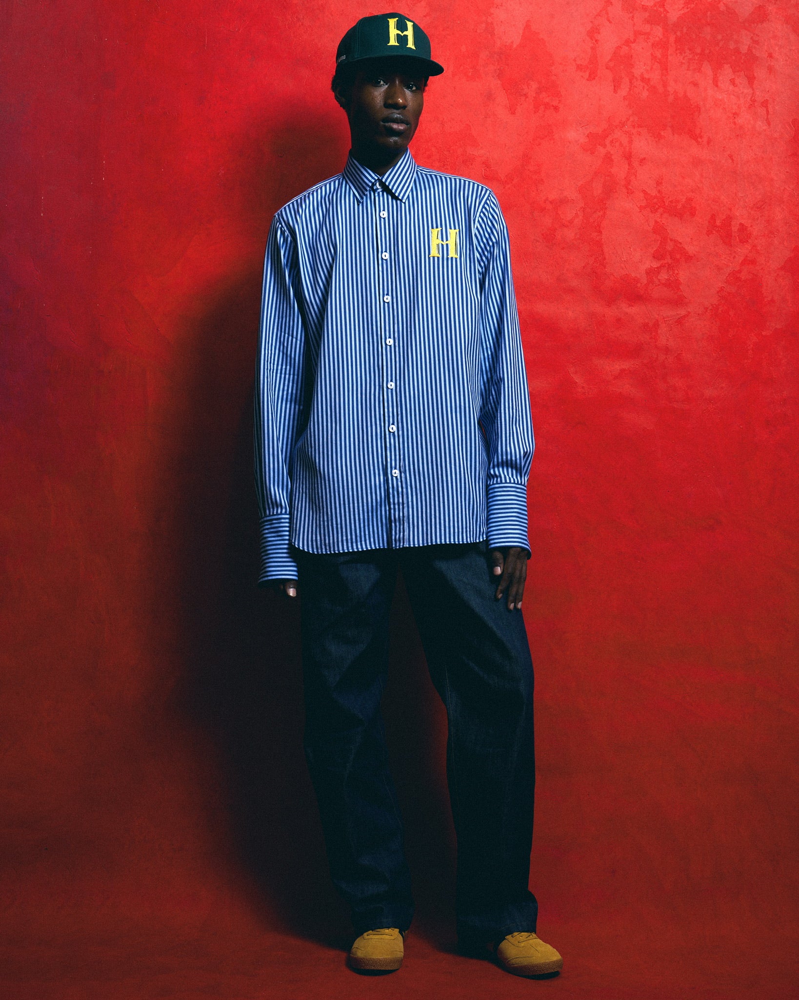 Blue Stripe Button Down Shirt - Pre Order – House of Aama