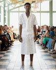 White Eyelet Floral Men's Top- Pre-Order