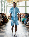 Azaka Button Up Blue Stripe- Pre Order