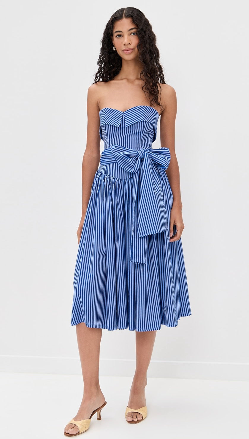 jacquard dress blue Serrah Halter Mini Dress Jacquard Blue main image 0