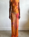Aja Orange Rose Sleeveless Maxi Dress -Pre Order
