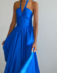 Cocktail Dress Silk Dupioni Blue-Pre-Order