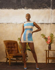 Blue Mood Sleeveless Mini Dress