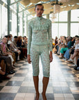 High Neck Lace Top Mint
