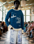 Olokun Kingdom Map Twill Capris-Pre-Order