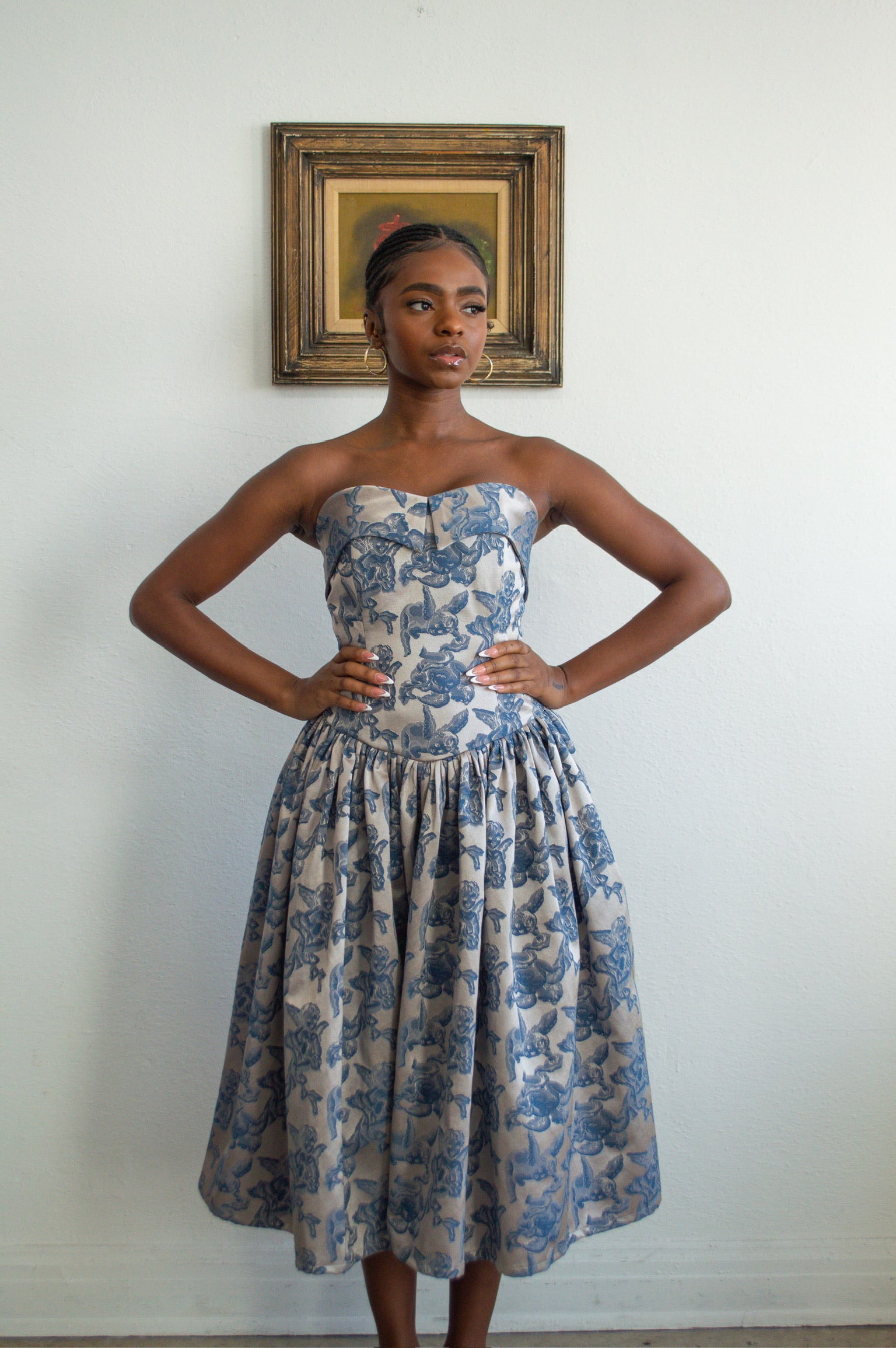 strapless jacquard dress Louise Strapless Cherub Jacquard Dress