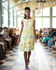 Yellow Magnolia Bib Collar Dress -Pre-Order