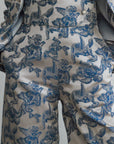 Cherub Highwaist Pants- Blue Jacquard-Pre-Order