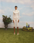 Lace Capris White