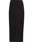 Black Pinstripe Maxi Skirt