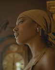 Golden Brown Nude Silk Scarf