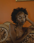 Chocolate Brown Nude Silk Scarf