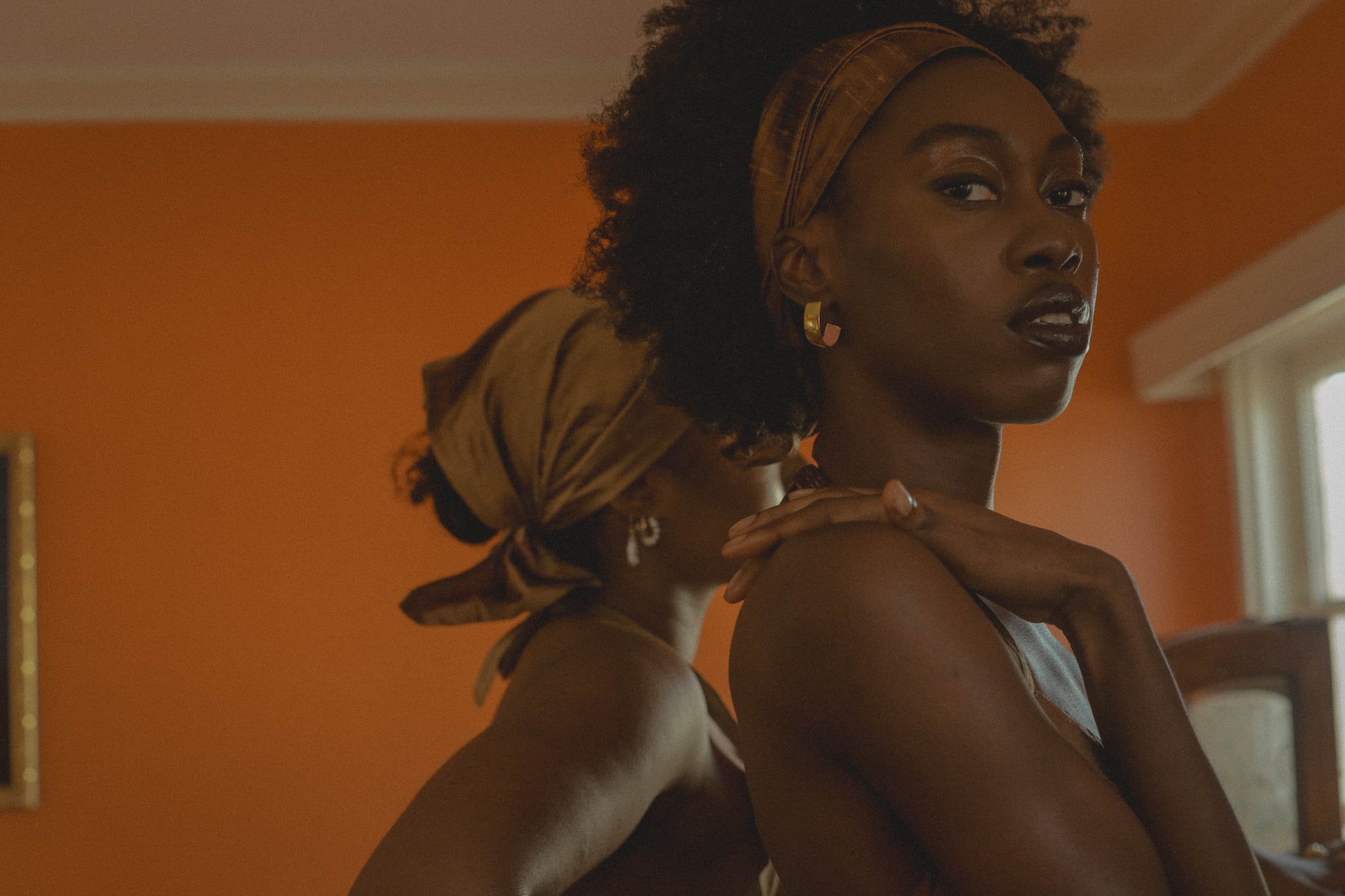 Chocolate Brown Nude Silk Scarf