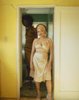 Champagne Nude Silk Wrap Skirt