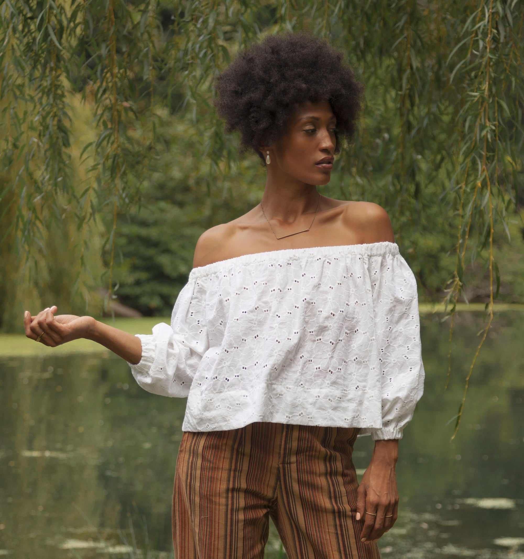 Botanical Boat Neck Top