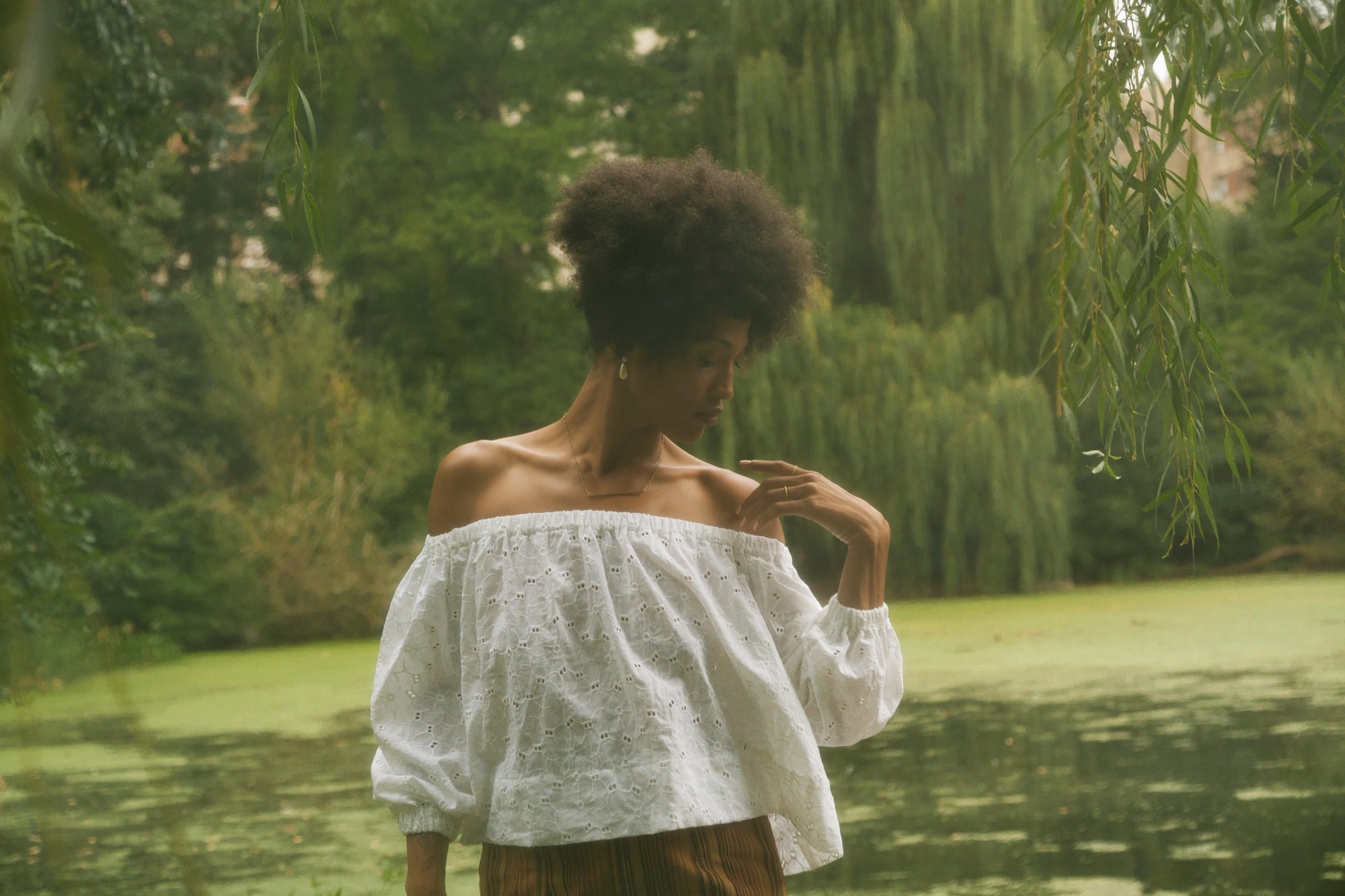 Botanical Boat Neck Top