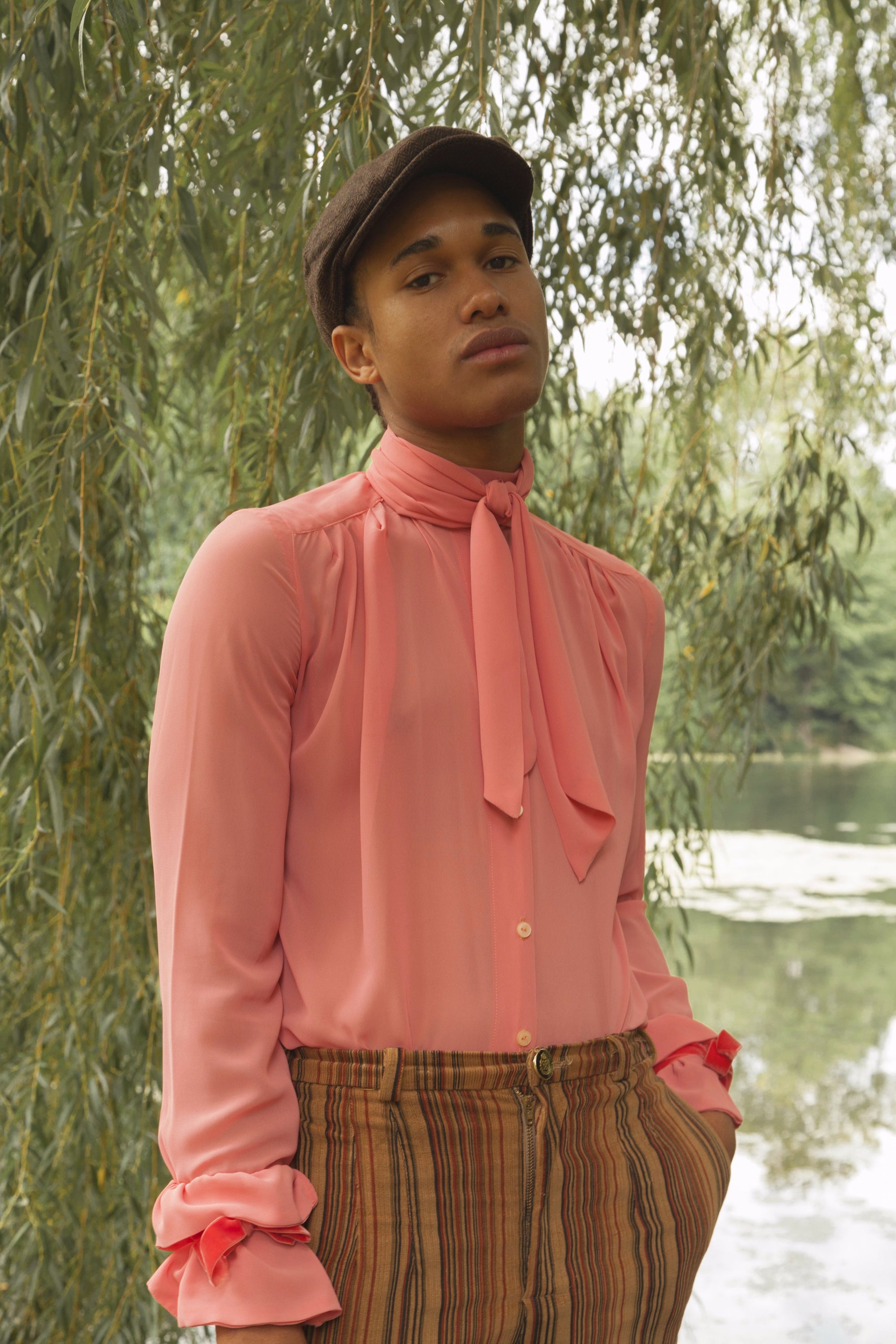 Victorian Silky Pussybow Shirt Unisex