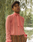 Victorian Silky Pussybow Shirt Unisex