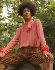 Victorian Silky Pussybow Shirt Unisex