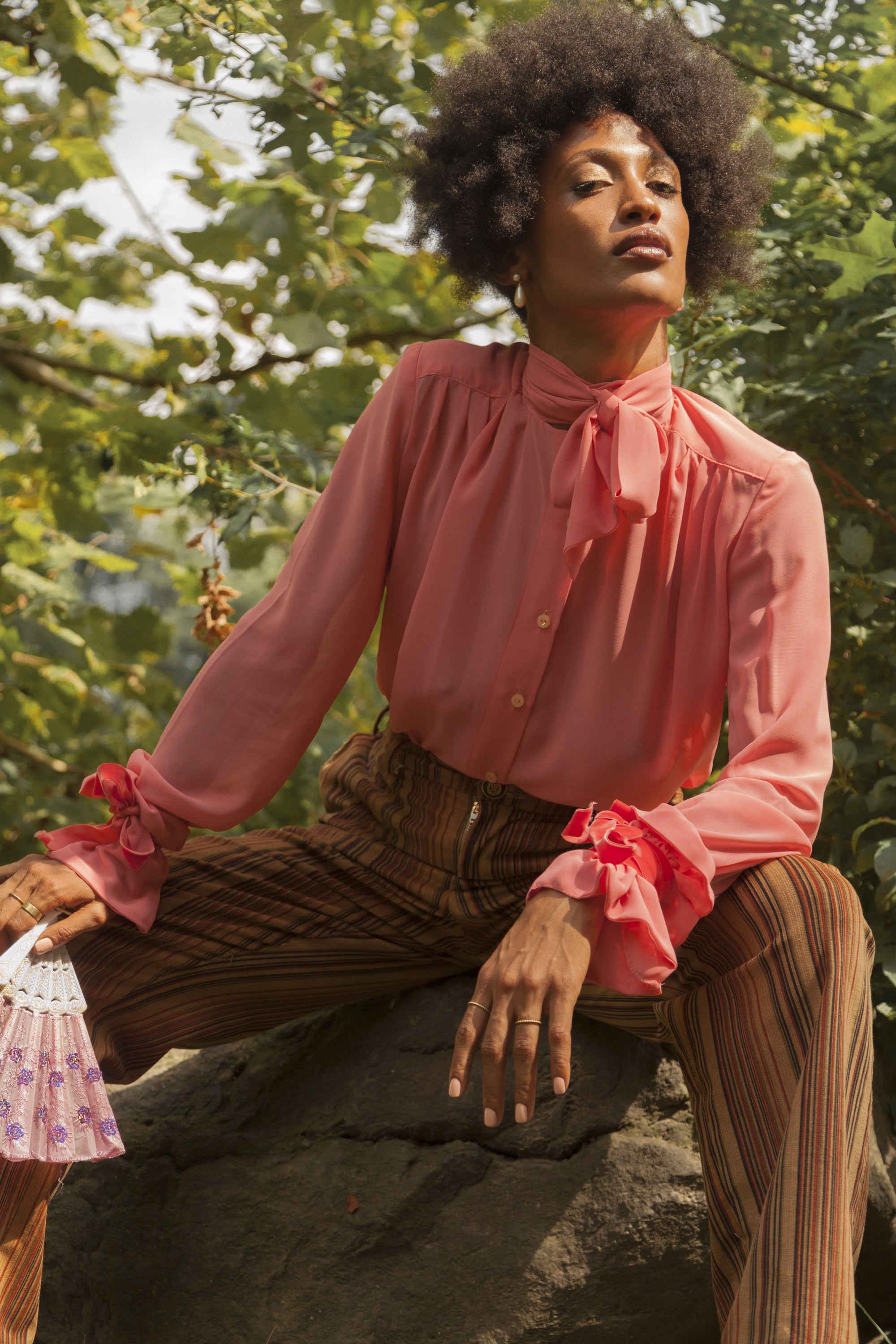 Victorian Silky Pussybow Shirt Unisex