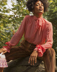 Victorian Silky Pussybow Shirt Unisex