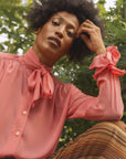 Victorian Silky Pussybow Shirt Unisex