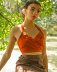 Paprika Silky Halter Top