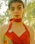 Paprika Silky Halter Top