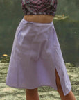 Lavender Silk Wrap Skirt