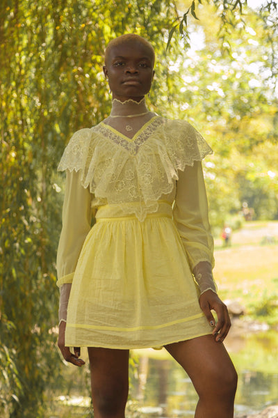 Aesthetic yellow dress top