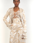 Cherub Blazer-Tan/Creme Jacquard-Pre-Order
