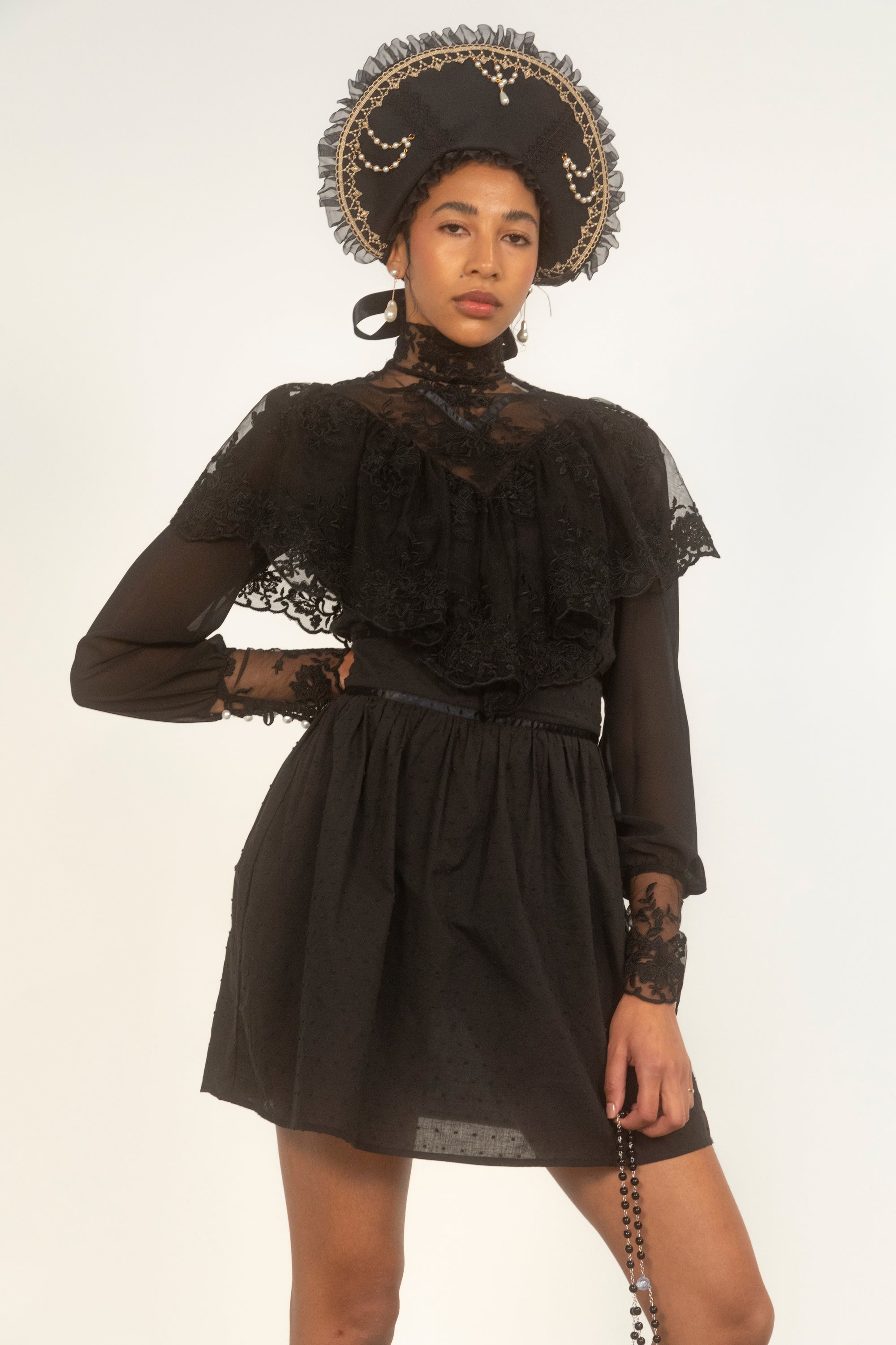 Southern Girl Black Victorian Dress