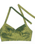 Green Silk Halter Top