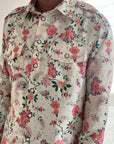 Silk Floral Paisley Button Up