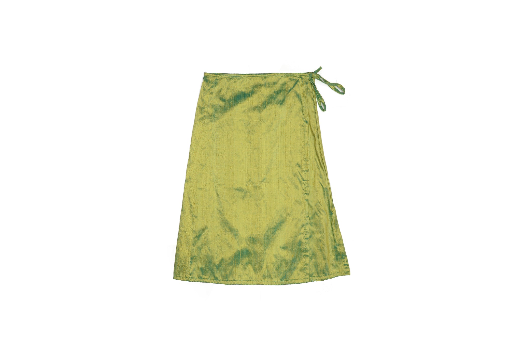 Green Silk Wrap Skirt