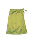Green Silk Wrap Skirt