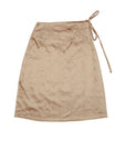 Champagne Nude Silk Wrap Skirt