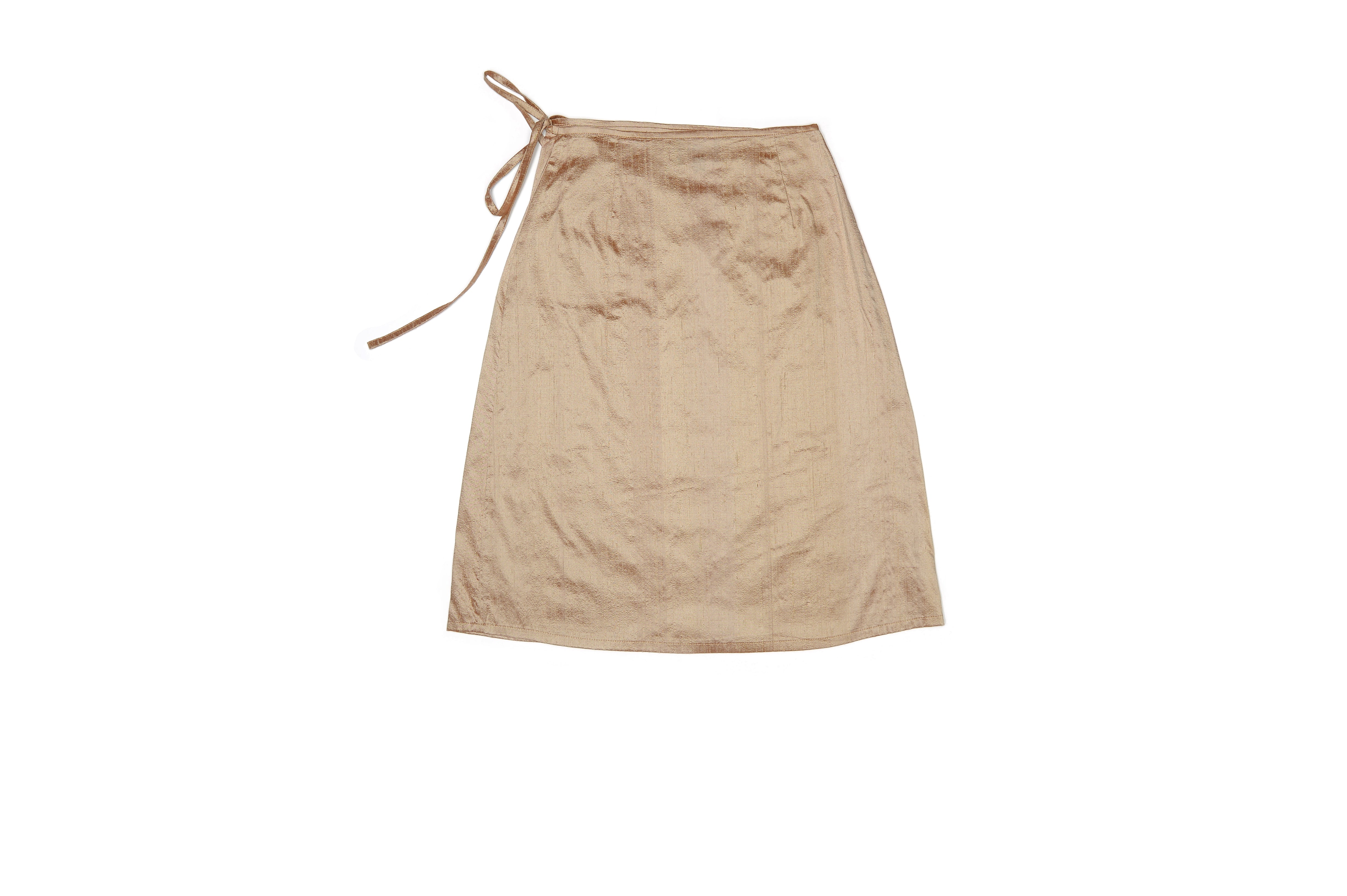 Champagne Nude Silk Wrap Skirt – House of Aama
