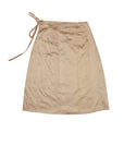 Champagne Nude Silk Wrap Skirt