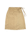 Tan Nude Silk Wrap Skirt