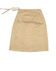 Tan Nude Silk Wrap Skirt