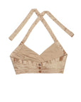 Champagne Nude Silk Halter Top