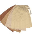 Golden Brown Nude Silk Wrap Skirt
