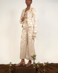 Cherub Blazer-Tan/Creme Jacquard-Pre-Order