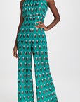 Oya Palazzo Jumper - Teal/Brown