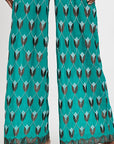 Oya Palazzo Jumper - Teal/Brown